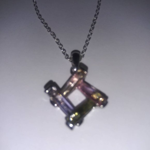 Necklace Earring Set Swarovski fancy stones multi - Picture 2 of 2